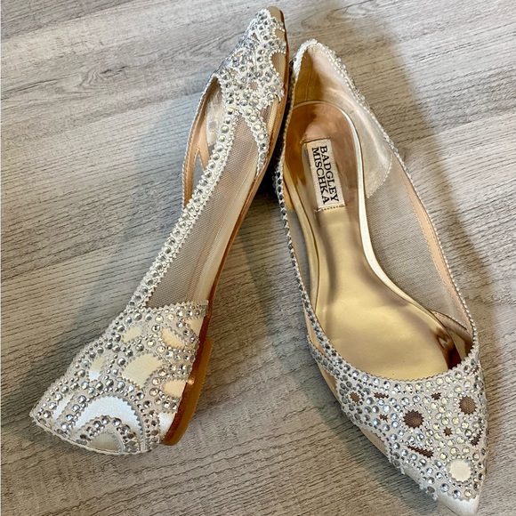 badgley mischka shoes ivory